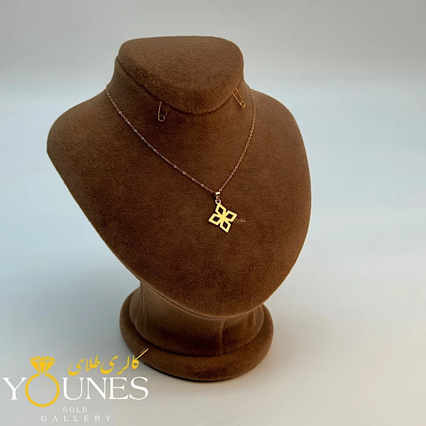 آویز چهارپر مینیمال طلا لیزری